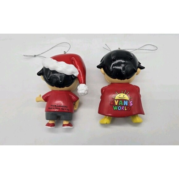 2 Ryans World Christmas Tree Ornaments Kurt Alder Holiday Decorations Kids Decor - Picture 4 of 14